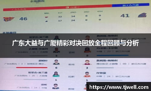 广东大益与广厦精彩对决回放全程回顾与分析